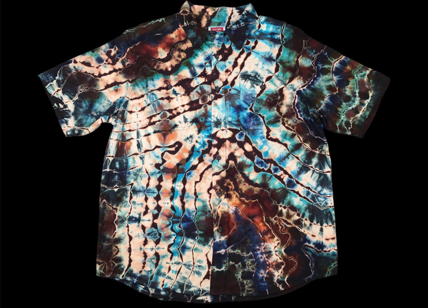 Reverse Ice Dyed Geode Button up