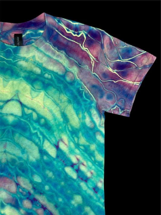 Reverse Jagged Geode Ice Tie Dye T-Shirt Small