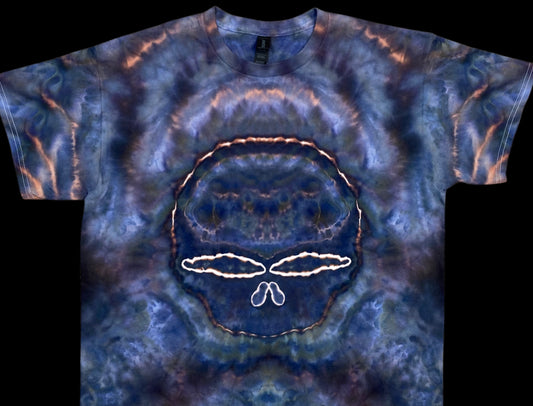 Abstract Blooming Stealie Skull Ice Tie Dye T-Shirt