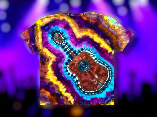 Rock & Roll Ice Tie Dye Guitar T-Shirt