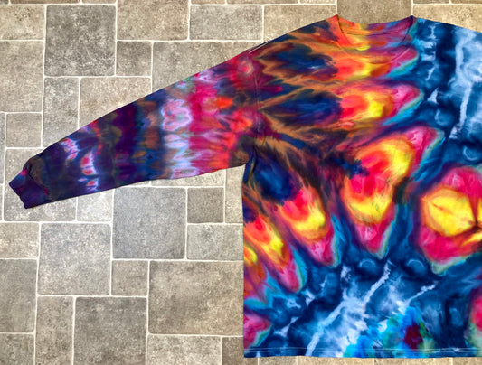 Inclined Burst Ice Dyed T Shirt