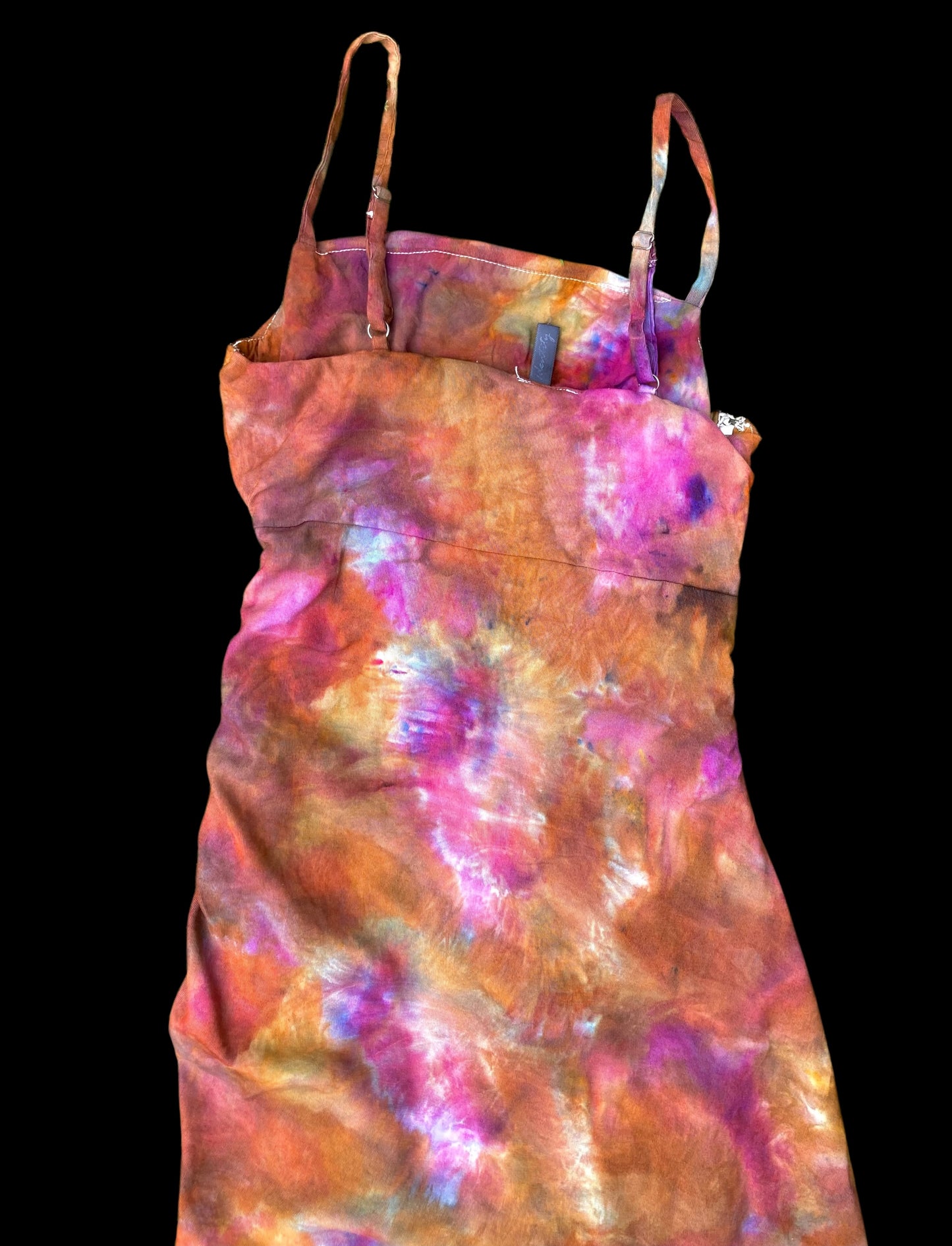 Cosmic Rolled Side Split Ice Tie Dyed Dress