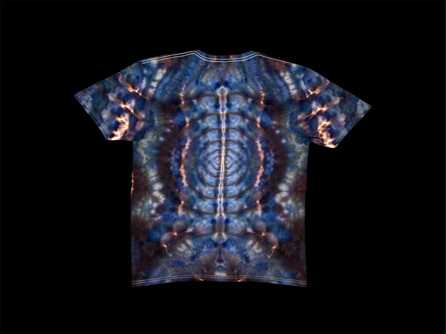 Spacial Bloom With Ripple Spine Ice Tie Dye T-Shirt