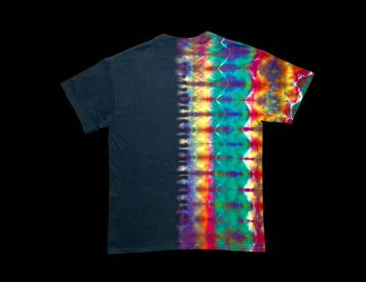 Vertical Split Tessellation Ice Tie Dye T-Shirt