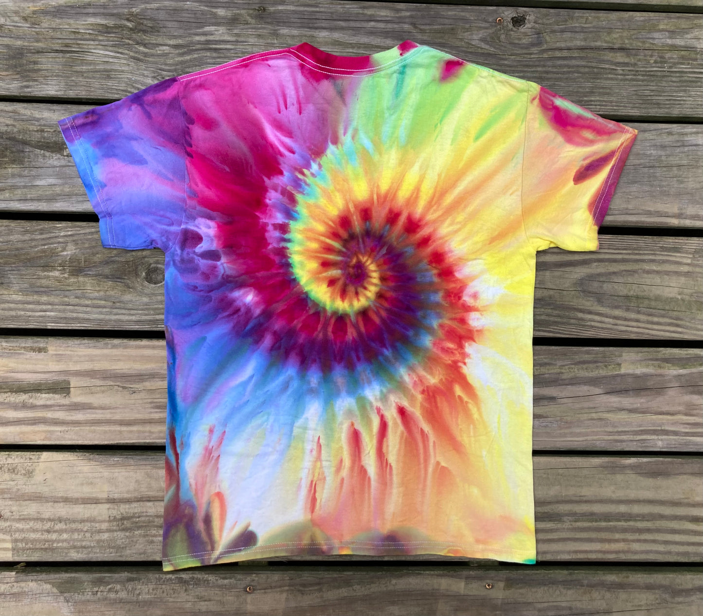 Gravity Spiral Ice Dyed Tie Dyed T Shirt