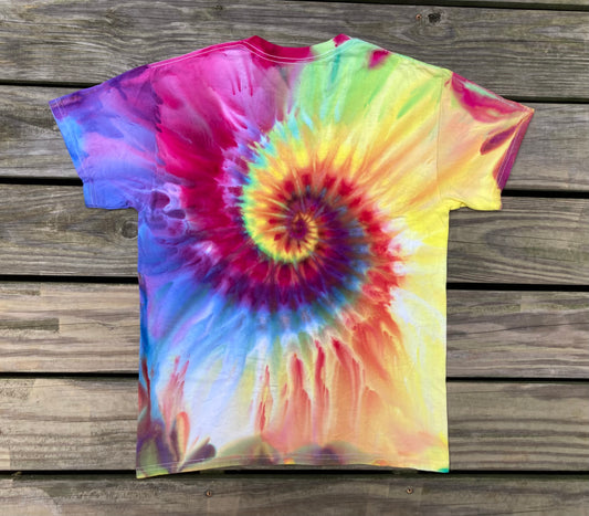Gravity Spiral Ice Dyed Tie Dyed T Shirt