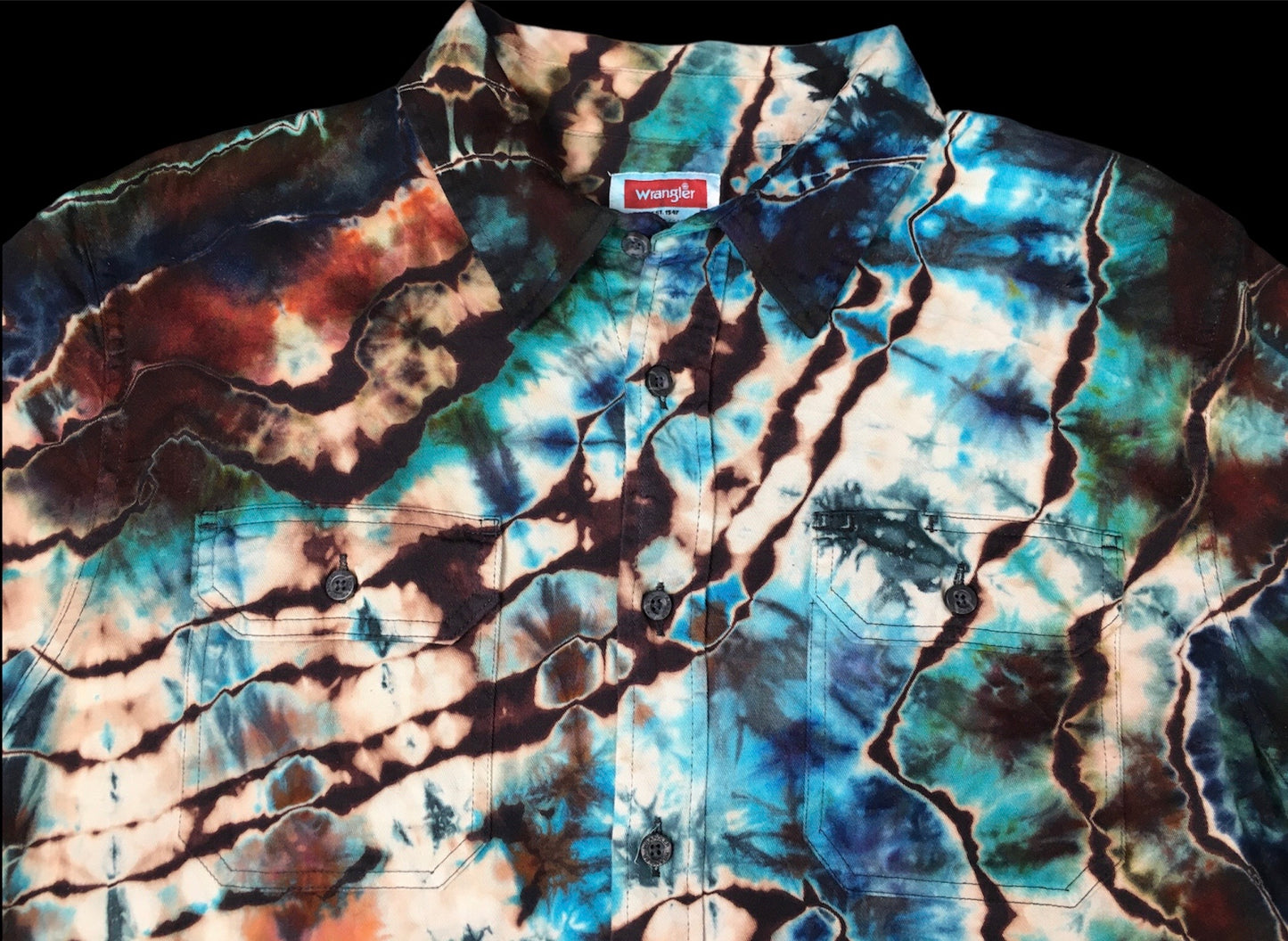 Reverse Ice Dyed Geode Button up