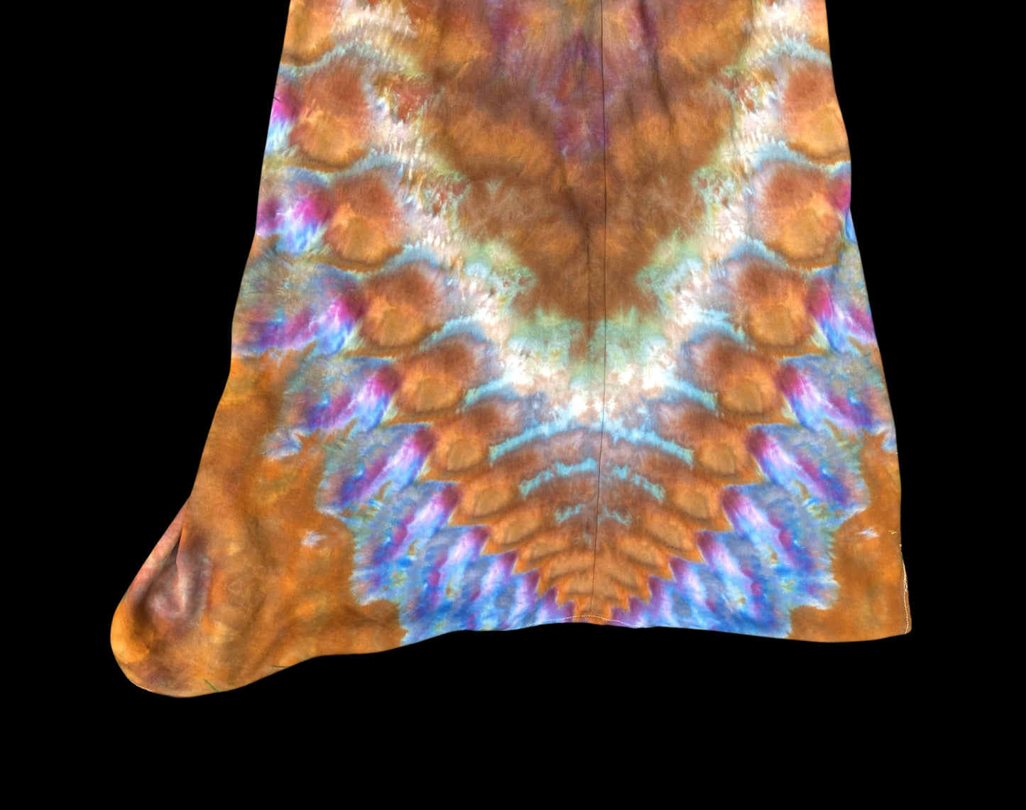 Cosmic Rolled Side Split Ice Tie Dyed Dress