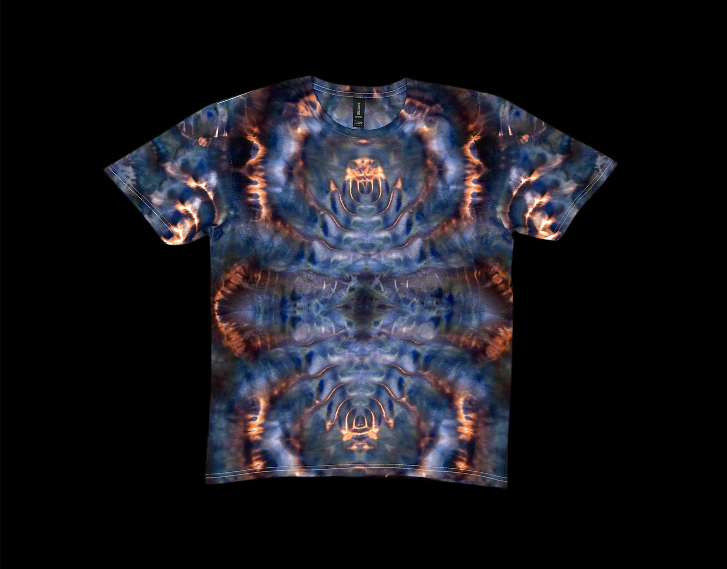 Spacial Bloom With Ripple Spine Ice Tie Dye T-Shirt