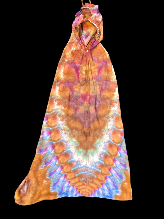 Cosmic Rolled Side Split Ice Tie Dyed Dress