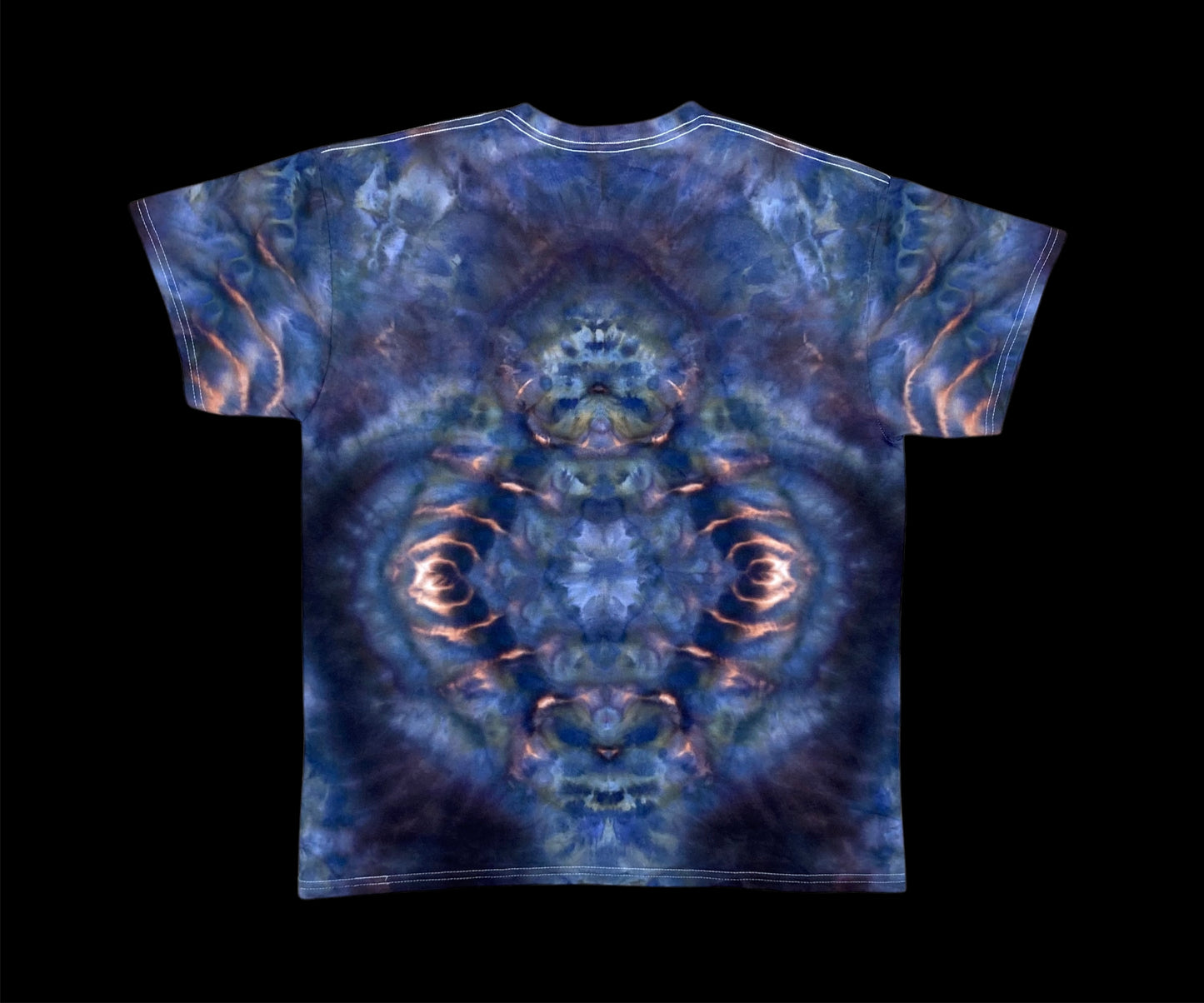 Abstract Blooming Stealie Skull Ice Tie Dye T-Shirt