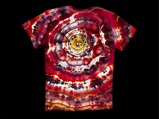 Cracked Red Geode Ice Tie Dye T Shirt