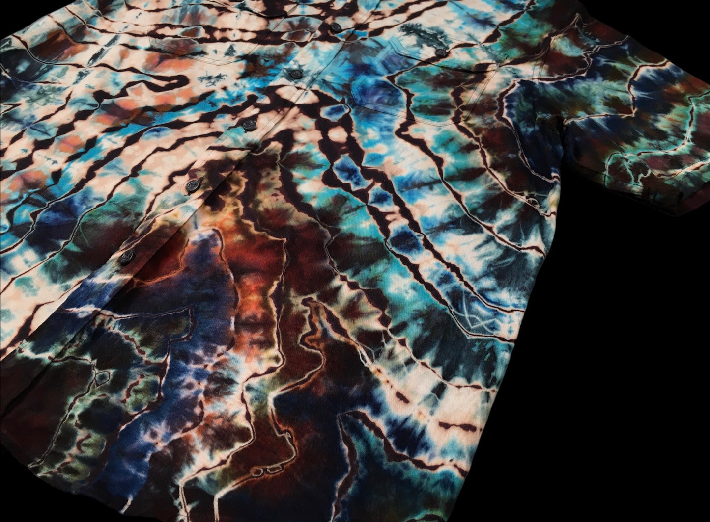 Reverse Ice Dyed Geode Button up