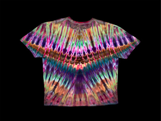 Split Pleated Ice Tie Dye T Shirt