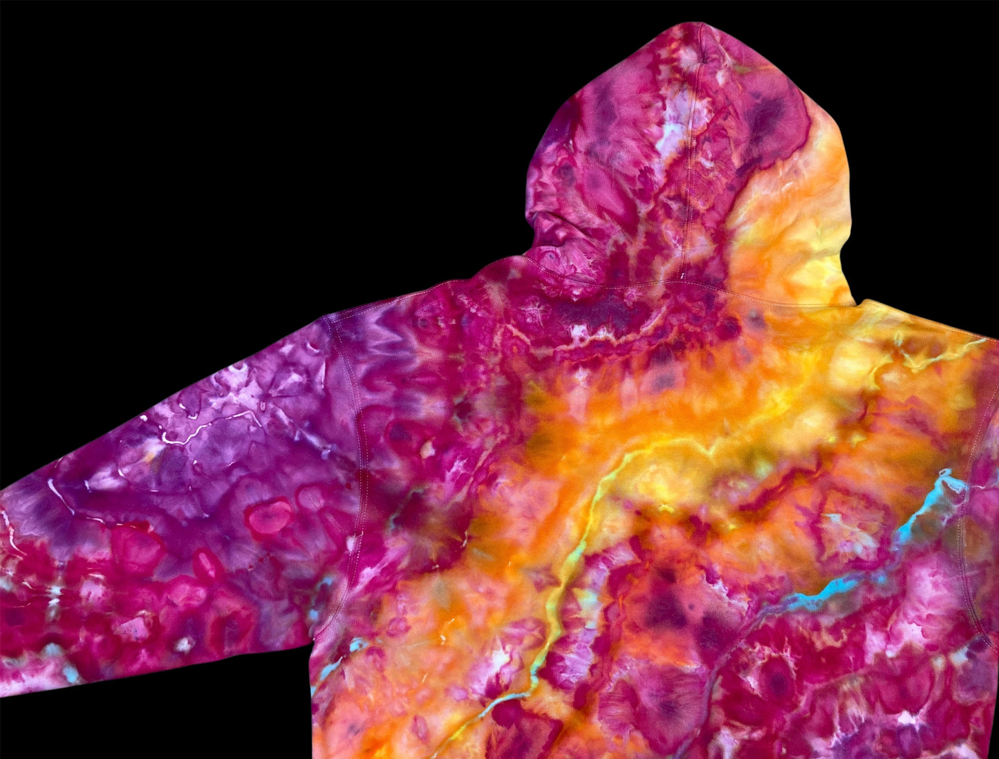 Summer Lava Geode Ice Tie Dye Hoodie XL