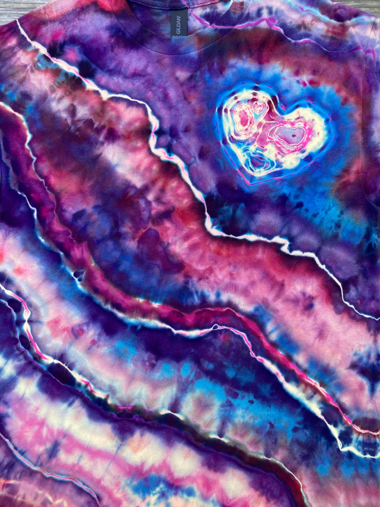 Valentine’s Geode Reverse Tie Dye T Shirt