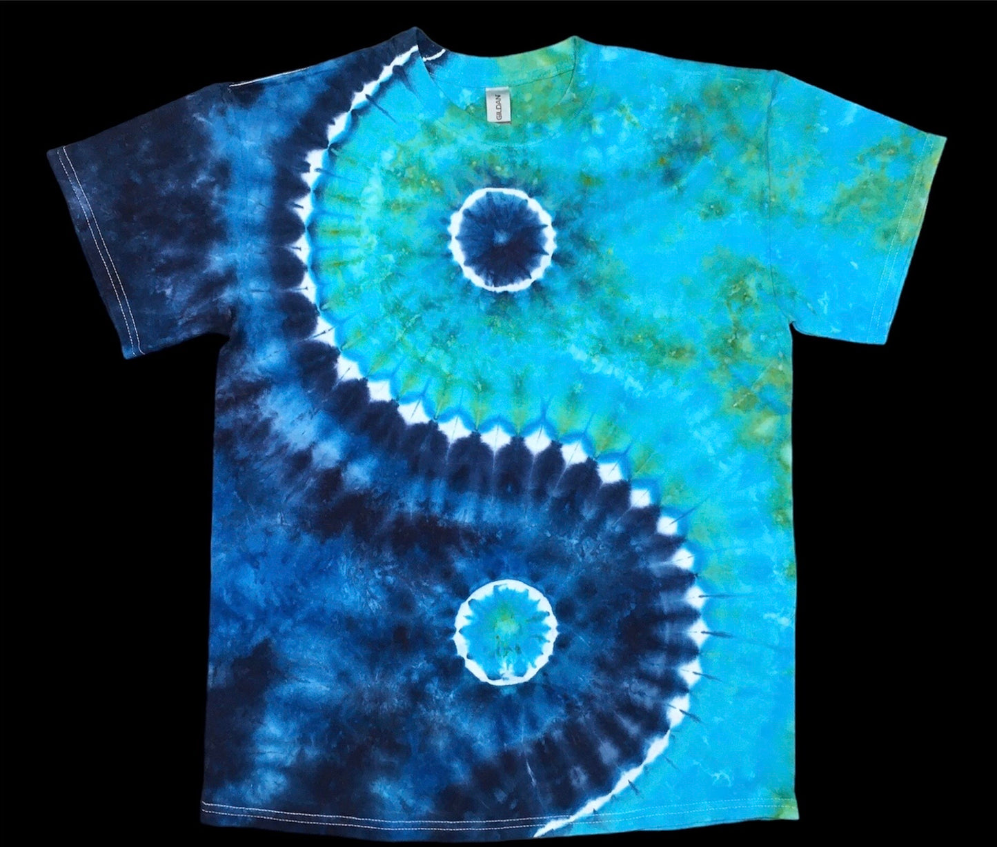 Yin Yang Tie Dye With Blues