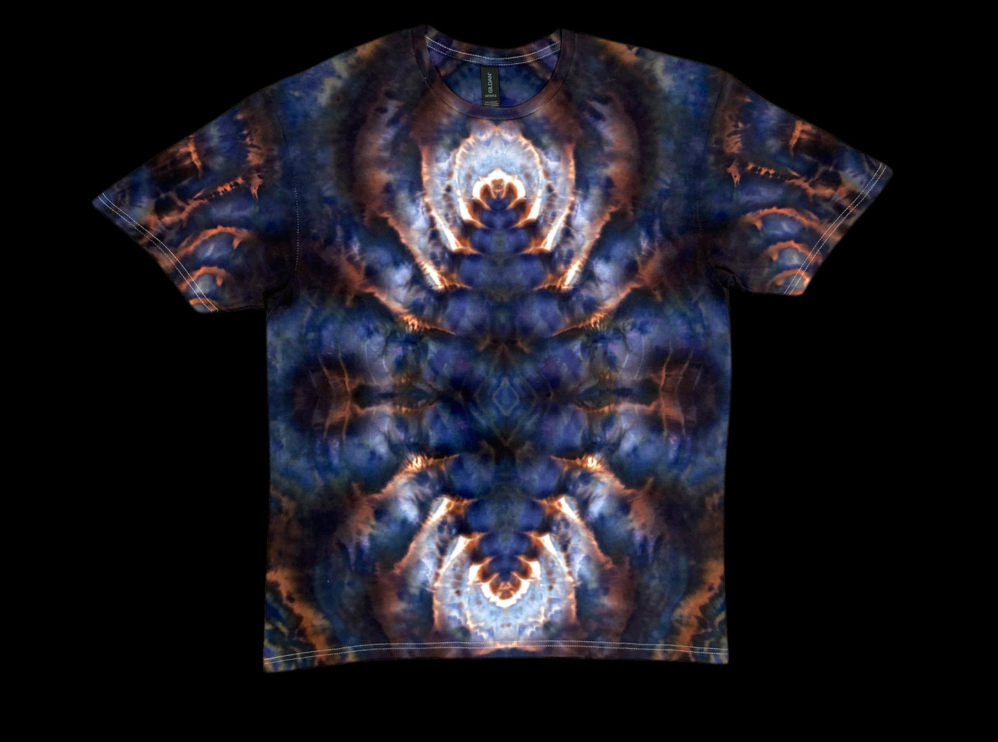 Spacial Bloom Abstract Ice Tie Dye T-Shirt