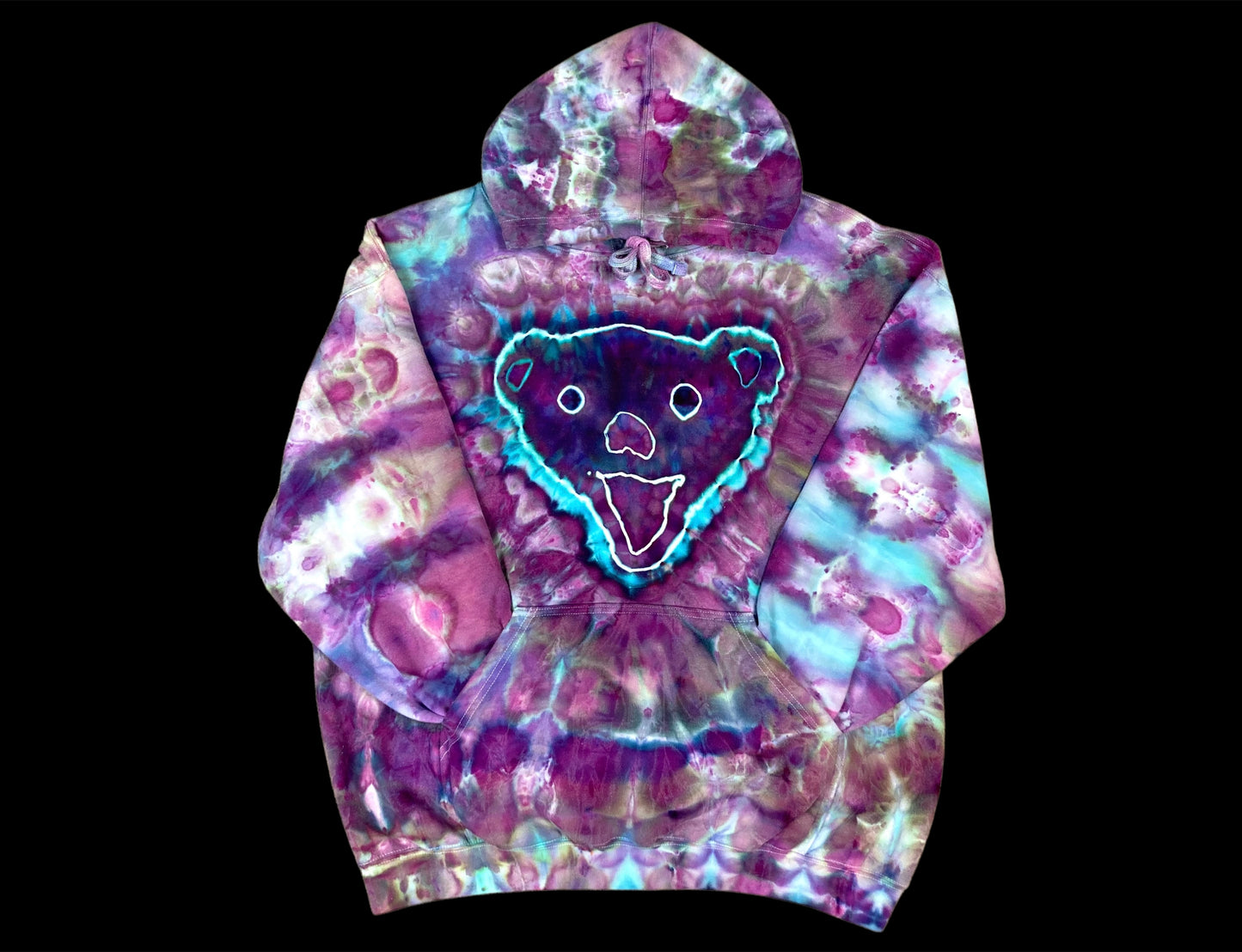 Melt Your Bear Ice Tie Dye Hoodie XL