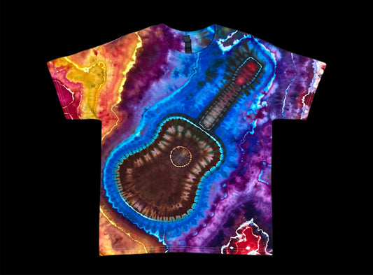 Rock & Roll Ice Dyed Guitar Geode T-Shirt