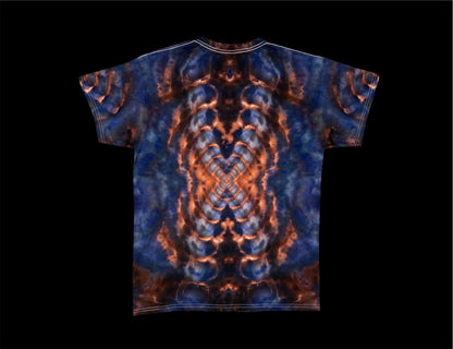 Spacial Bloom & X Rippled Spine Ice Tie Dye T-Shirt Large