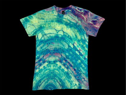 Reverse Jagged Geode Ice Tie Dye T-Shirt Small