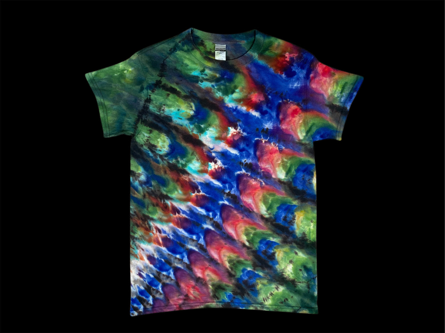 Side Rolled Spine Revere Ice Tie Dye T-Shirt Small