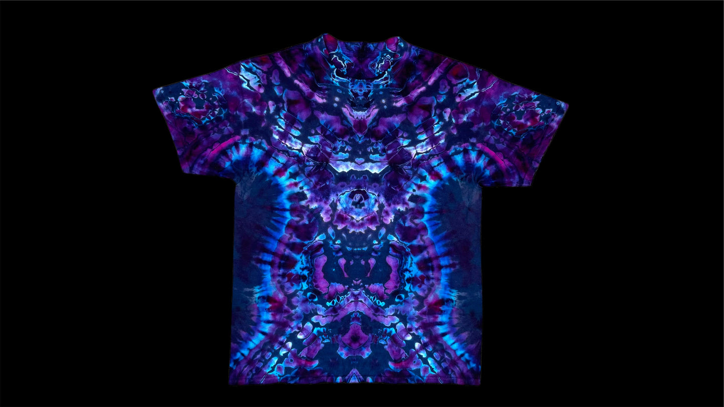 Reverse Rorschach Ice Tie Dye T-Shirt Blue/purple/pink