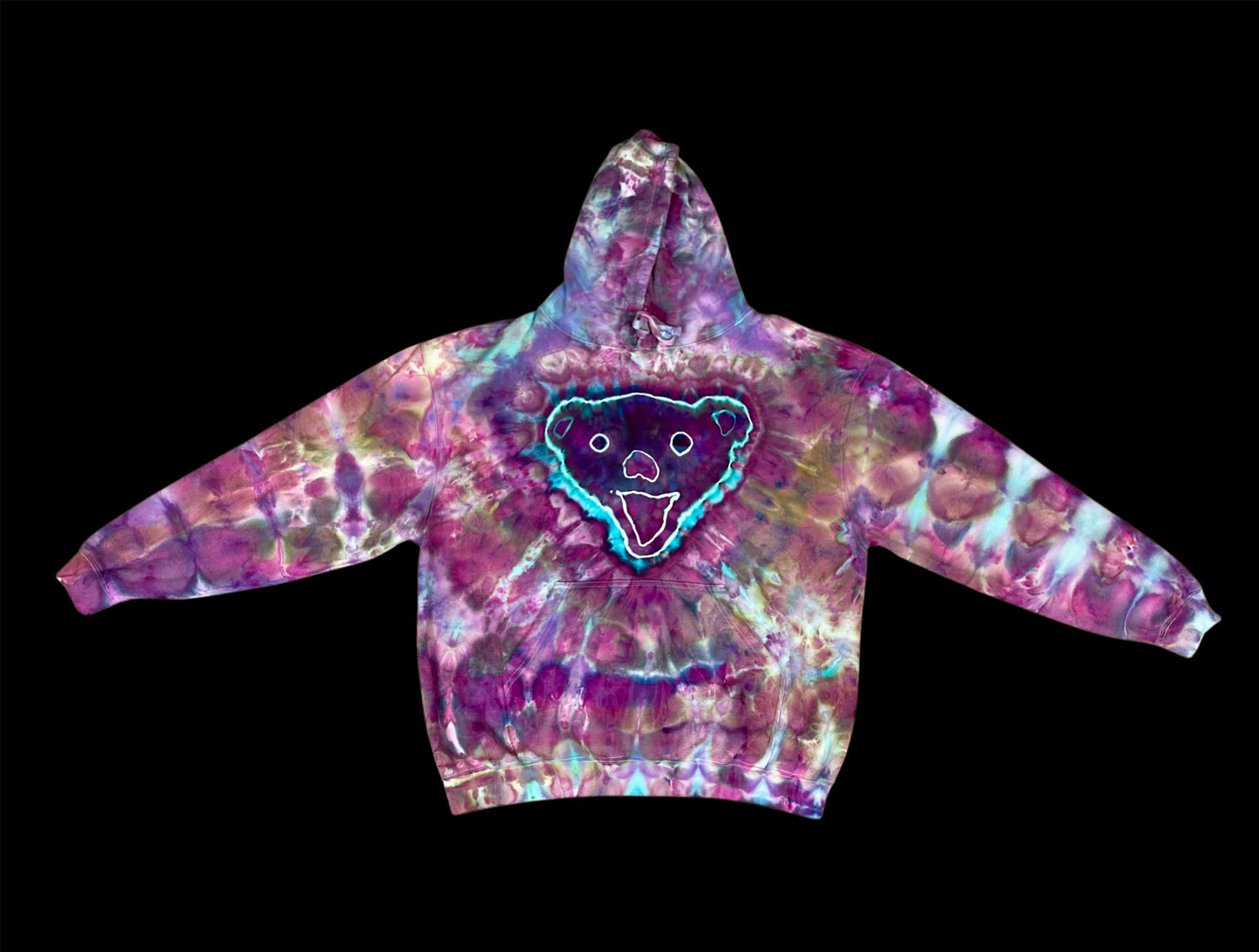 Melt Your Bear Ice Tie Dye Hoodie XL