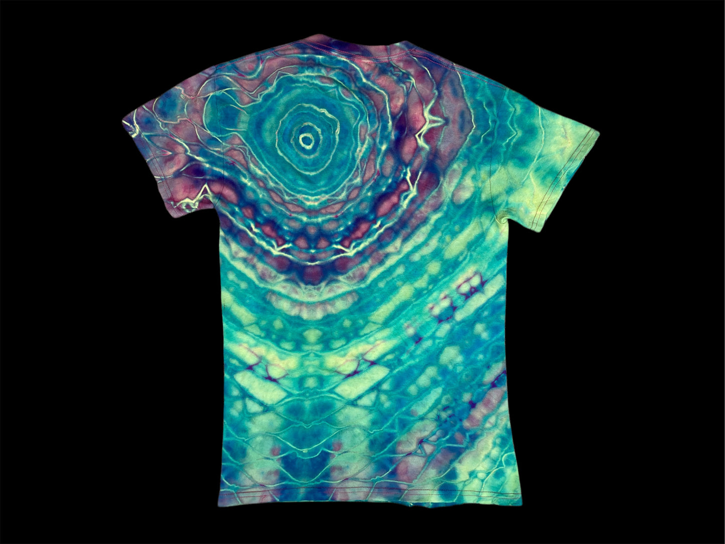 Reverse Jagged Geode Ice Tie Dye T-Shirt Small