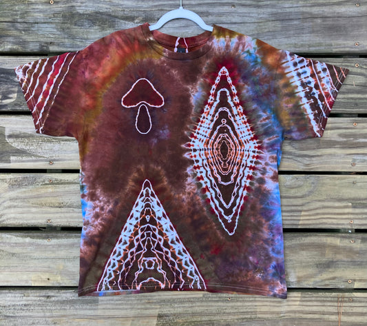 Mushroom & Diamonds Tie Dye