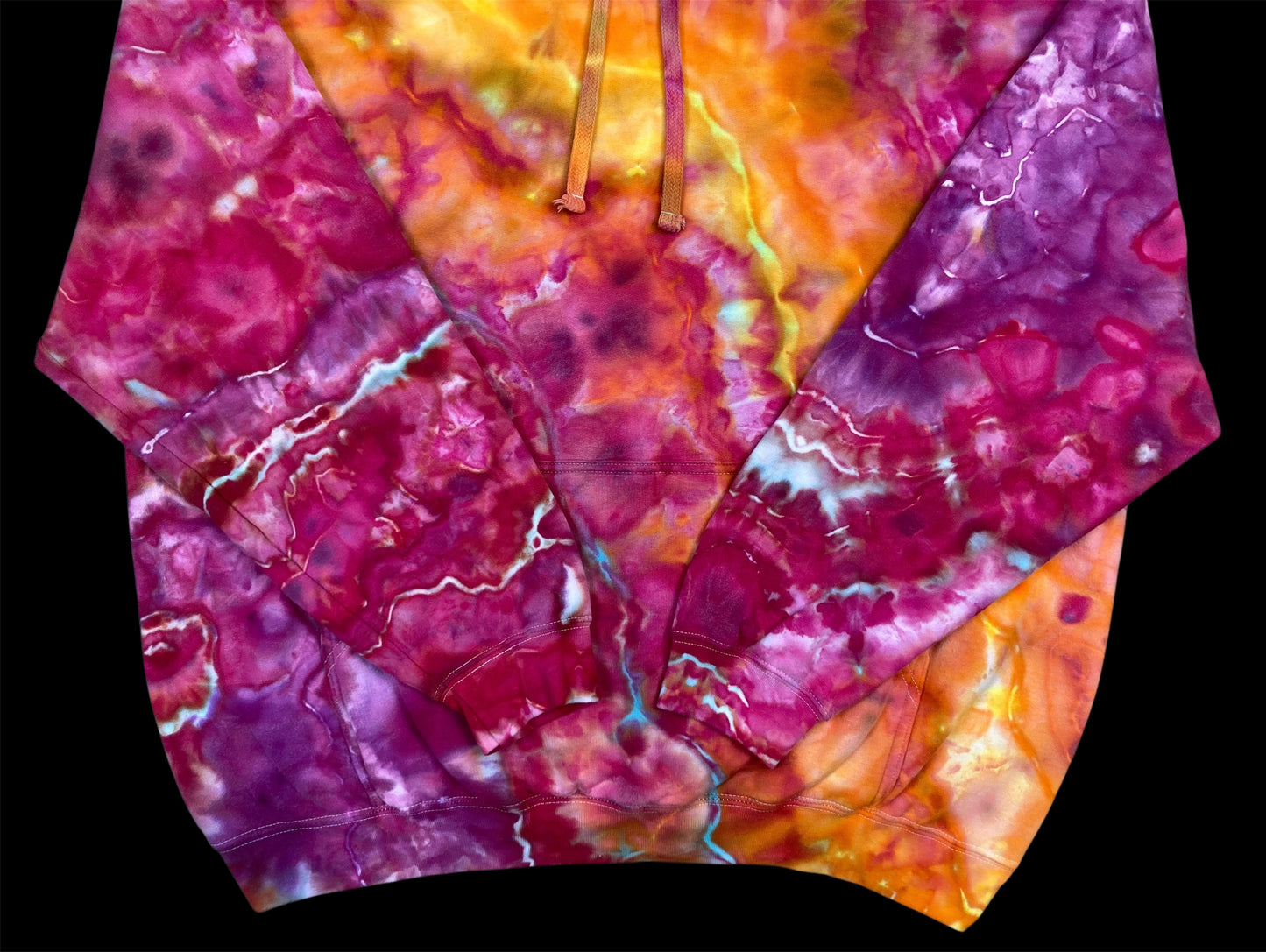 Summer Lava Geode Ice Tie Dye Hoodie XL