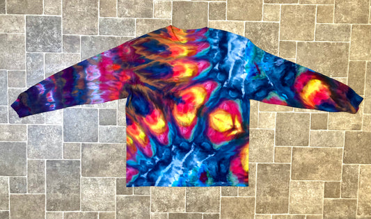 Inclined Burst Ice Dyed T Shirt