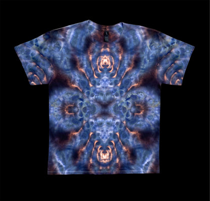 Spacial Bloom Abstract Ice Tie Dye T-Shirt