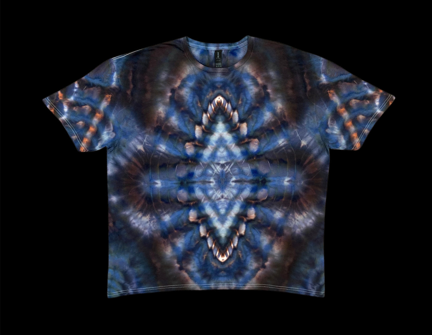 Cosmic Bloom & Rippled Spine Ice Tie Dye T-Shirt 2x