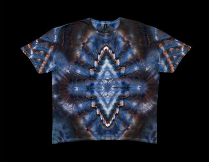 Cosmic Bloom & Rippled Spine Ice Tie Dye T-Shirt 2x