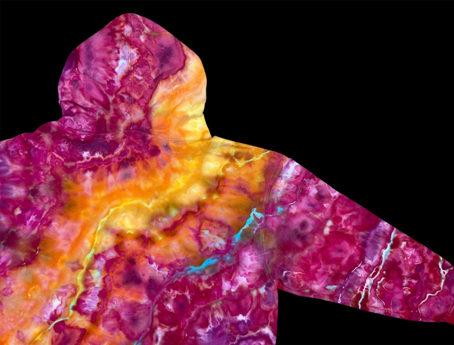 Summer Lava Geode Ice Tie Dye Hoodie XL