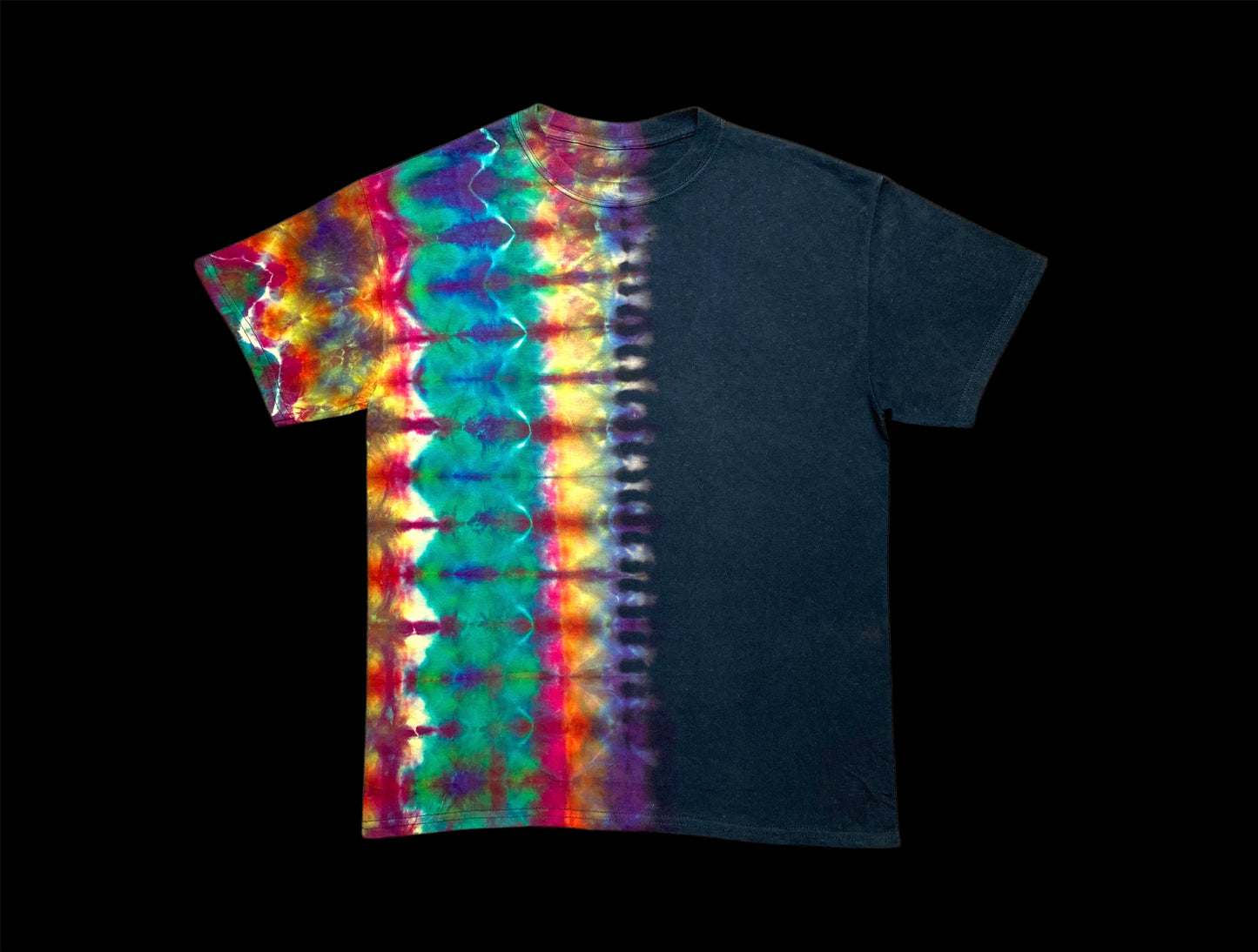 Vertical Split Tessellation Ice Tie Dye T-Shirt