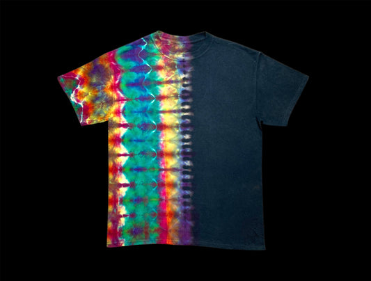 Vertical Split Tessellation Ice Tie Dye T-Shirt