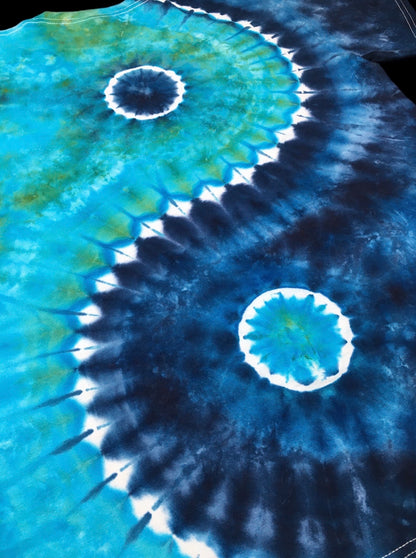 Yin Yang Tie Dye With Blues