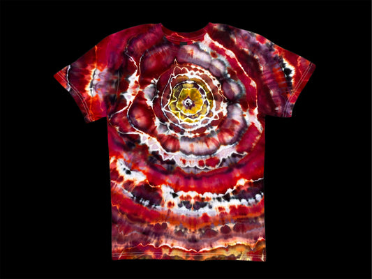 Cracked Red Geode Ice Tie Dye T Shirt