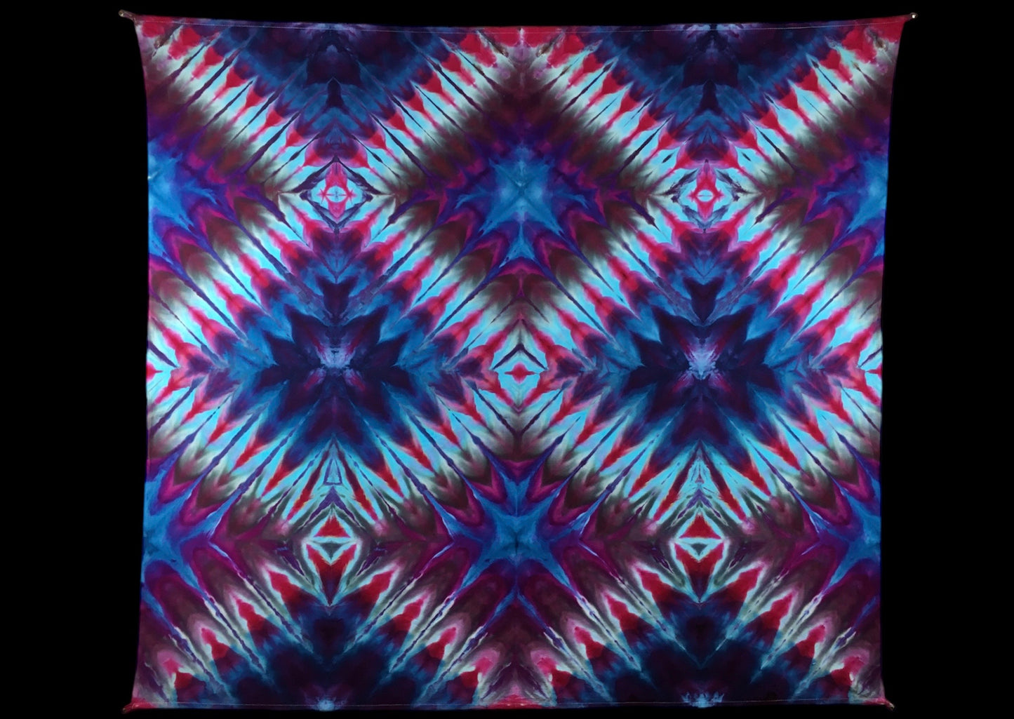 Ice Dyed Repeating Diamond Flow Tapestry