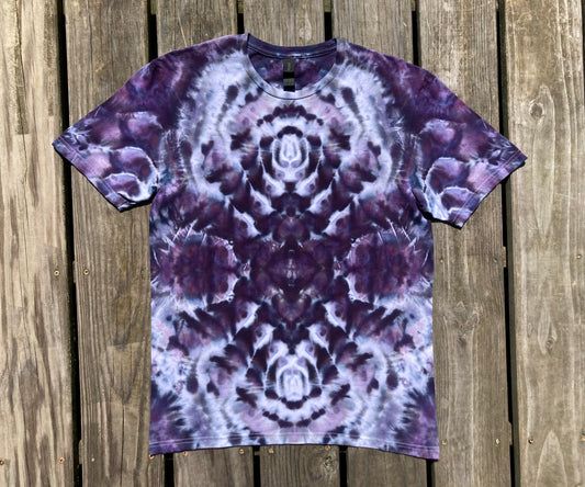 Spacial Bloom Abstract Ice Tie Dye T Shirt