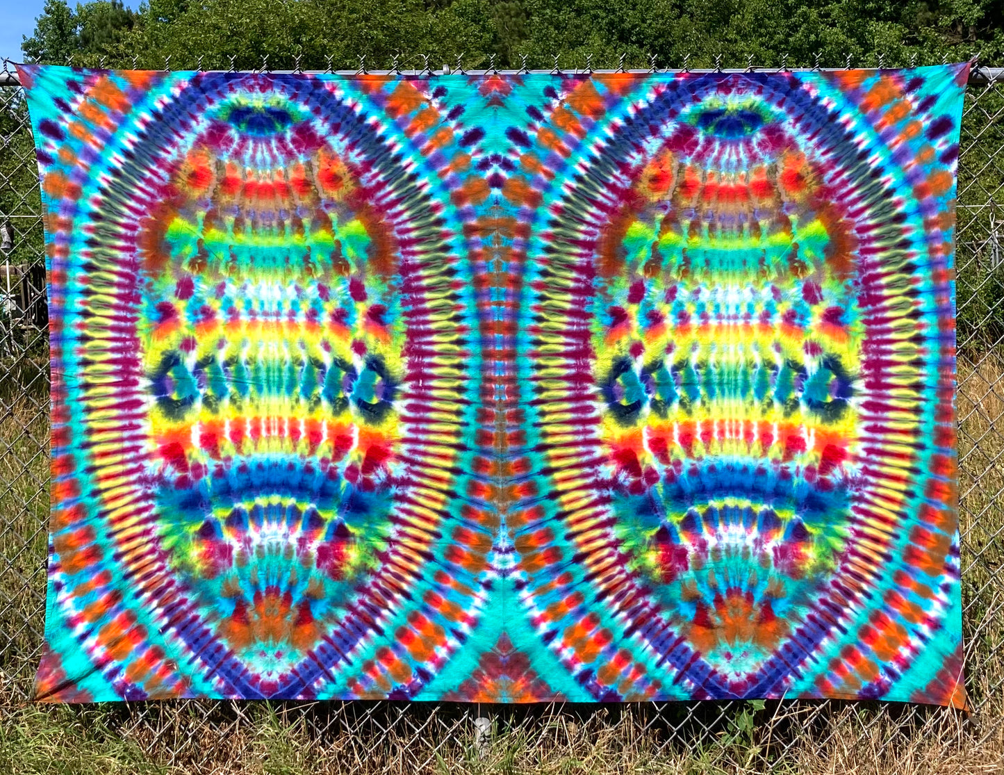 Portal Pillar Cosmic Egg Tie Dye Tapestry 90” X 58”