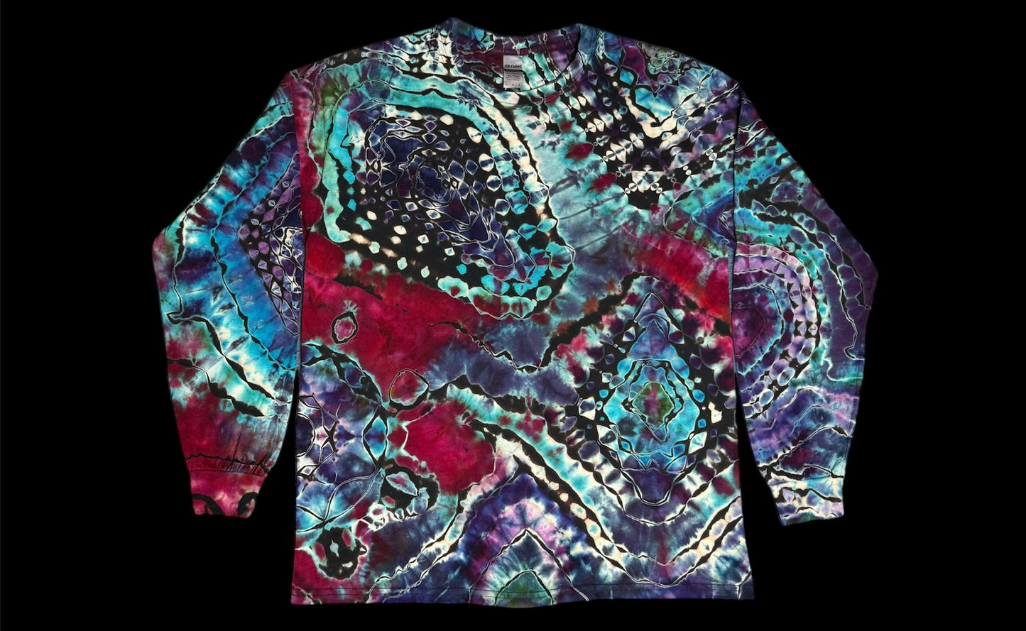 Multi Dimensional Reverse Ice Dyed Long Sleeve