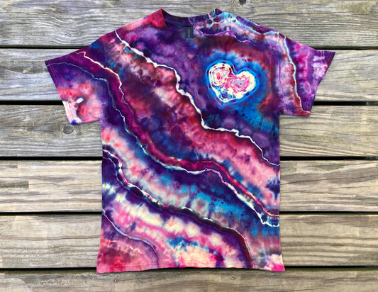 Valentine’s Geode Reverse Tie Dye T Shirt
